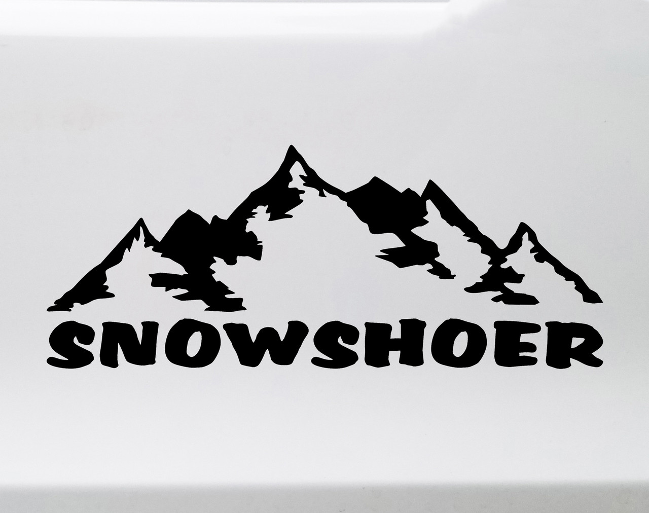 Snowshoer Vinyl Decal - Mountains Trail - Die Cut Sticker
