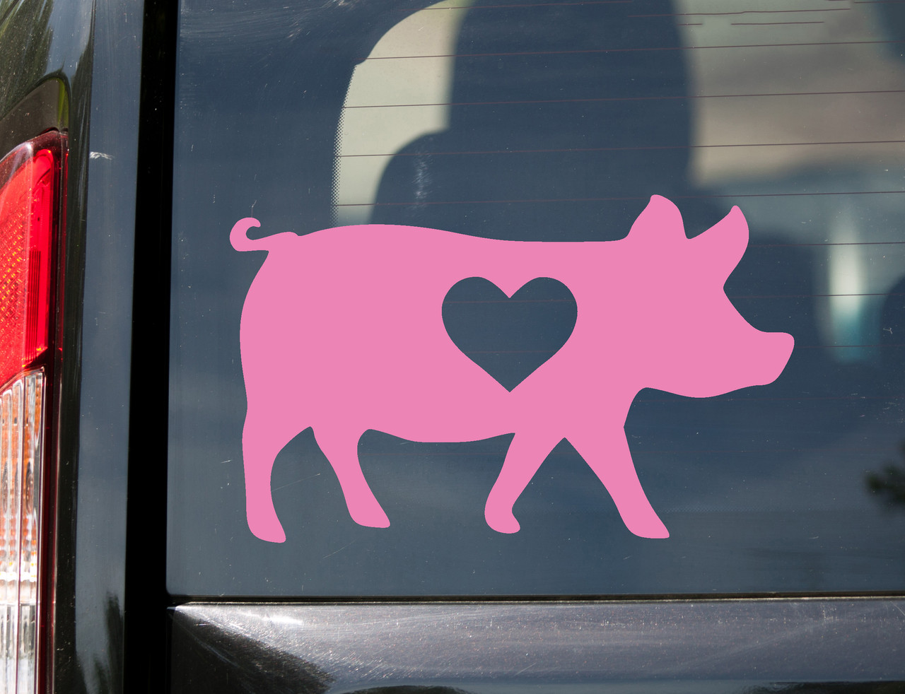 Pig Heart Love Vinyl Decal - Farm Piglet Sow - Die Cut Sticker
