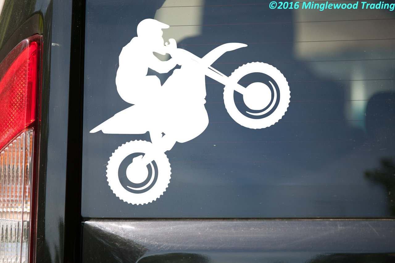 Motorcycle - Motocross Enduro Racing Dirt Bike - Vinyl Decal Sticker 6" x 5.5"