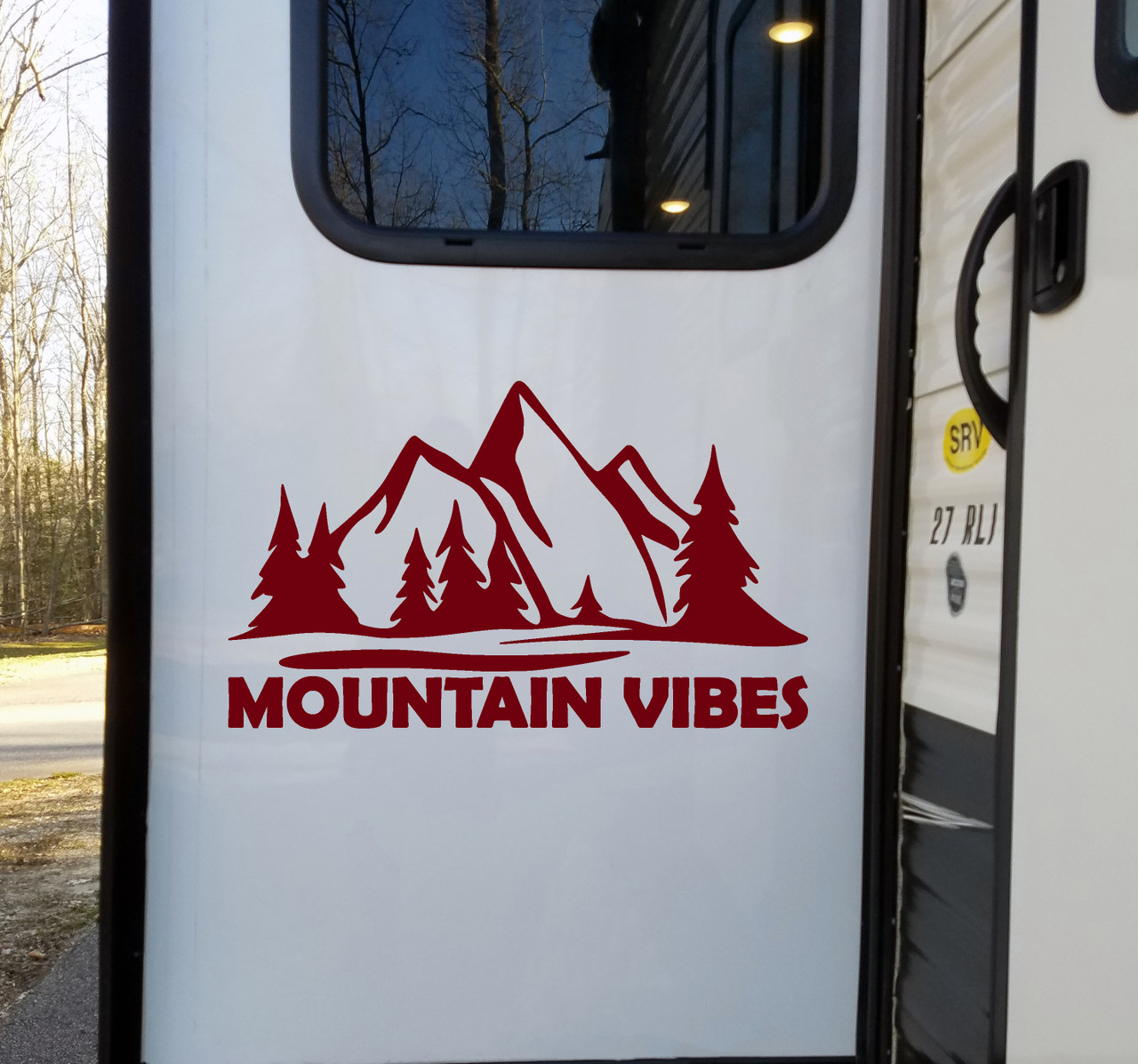 Mountain Vibes Vinyl Decal - Camping Hiking Adventure - Die Cut Sticker
