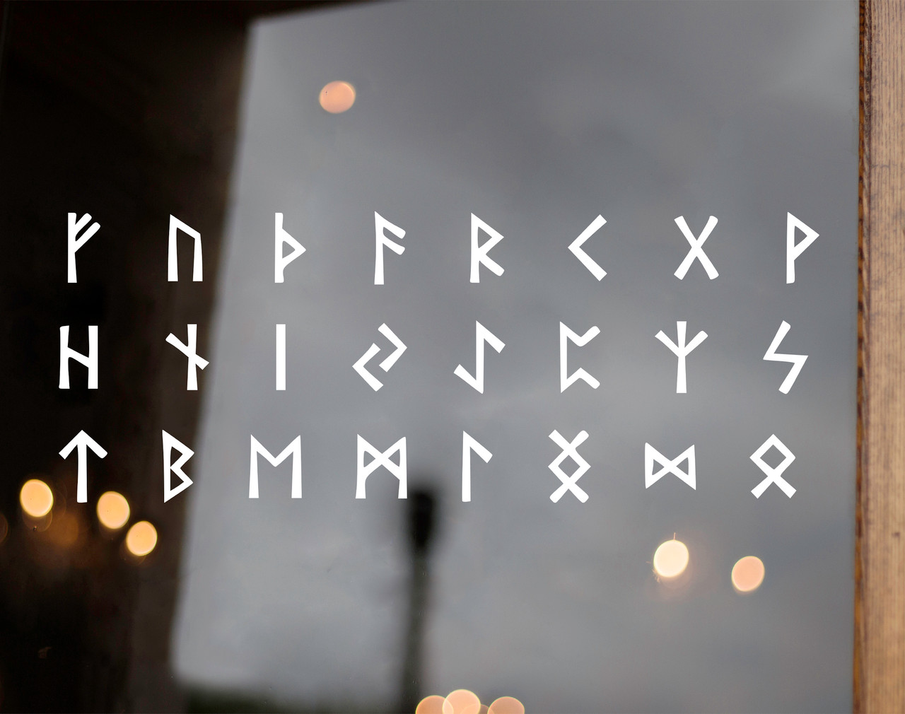 Full Set of 24 Runic Alphabet Vinyl Decals - Elder Futhark Viking Norse - Die Cut Stickers
