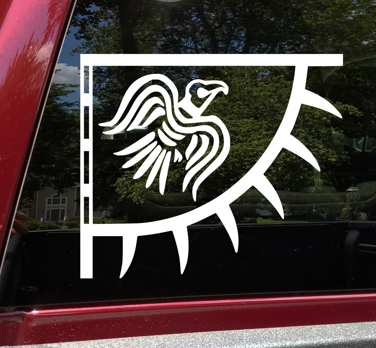 Viking Raven Banner Flag Vinyl Decal - Norse Mythology Odin - Die Cut Sticker