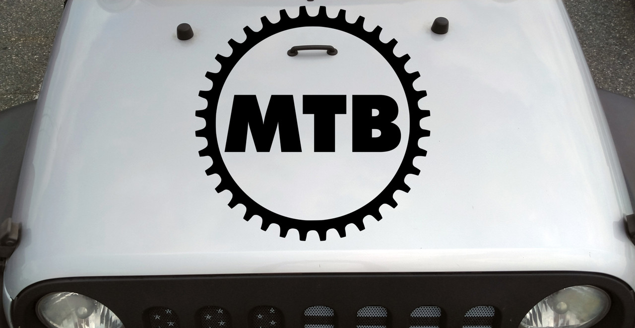 Mountain Bike Chain Ring Sprocket Vinyl Decal V1 - MTB - Die Cut Sticker
