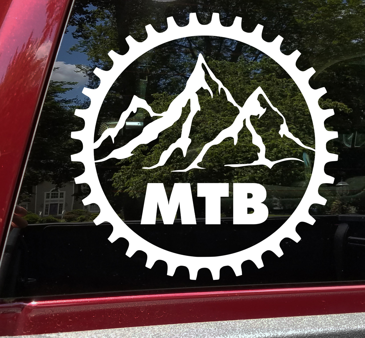 Mountain Bike Chain Ring Sprocket Vinyl Decal V3 - MTB - Die Cut Sticker