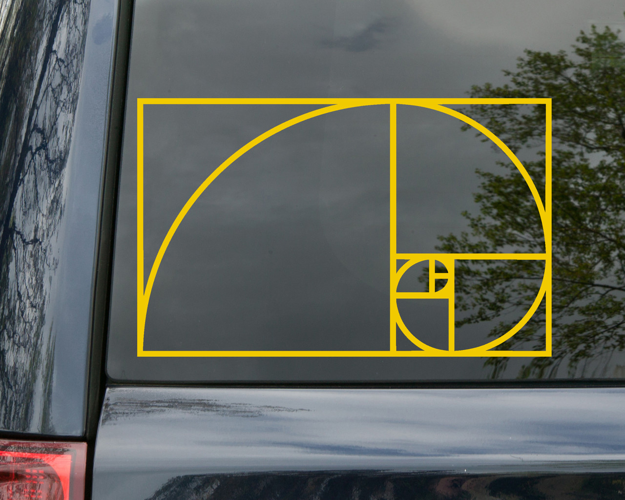 Golden Ratio Vinyl Decal - Fibonacci Spiral Sequence - Die Cut Sticker 