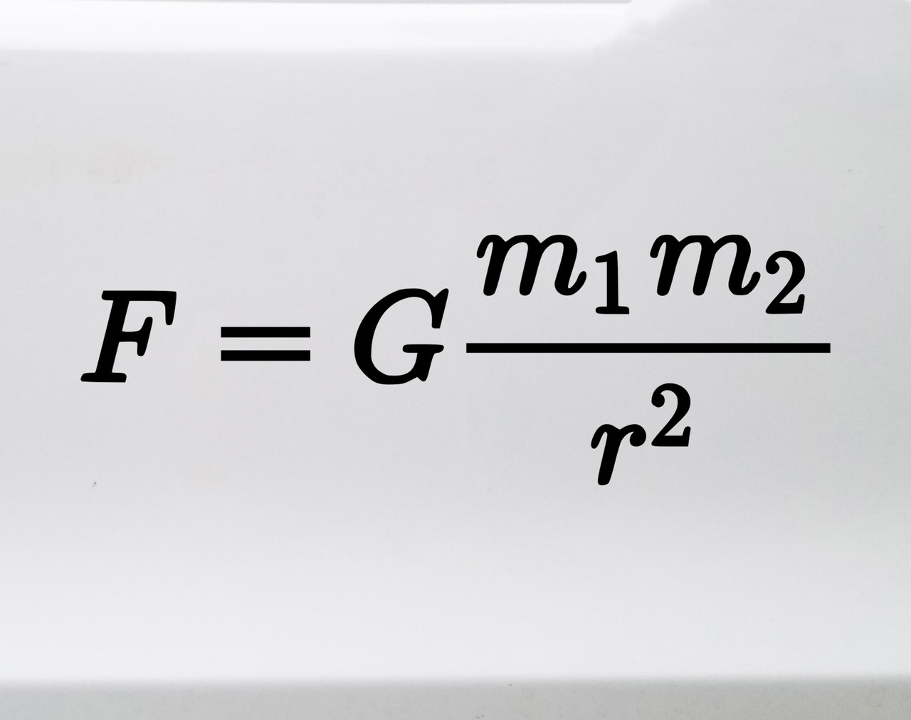 Law of Gravity Mathematical Formula Vinyl Decal - Isaac Newton Equation - Die Cut Decal
