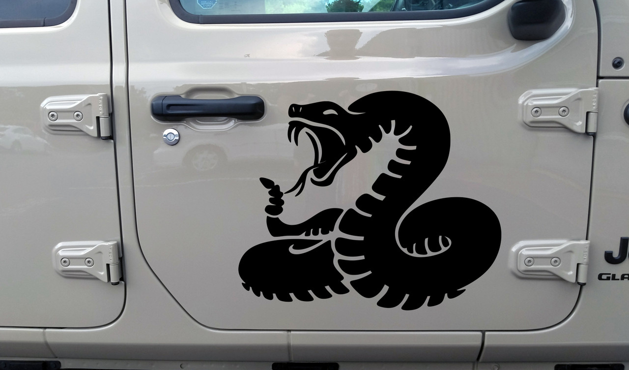 Rattlesnake Vinyl Decal V1 - Rattler Deadly Snake Coiled - Die Cut Sticker
