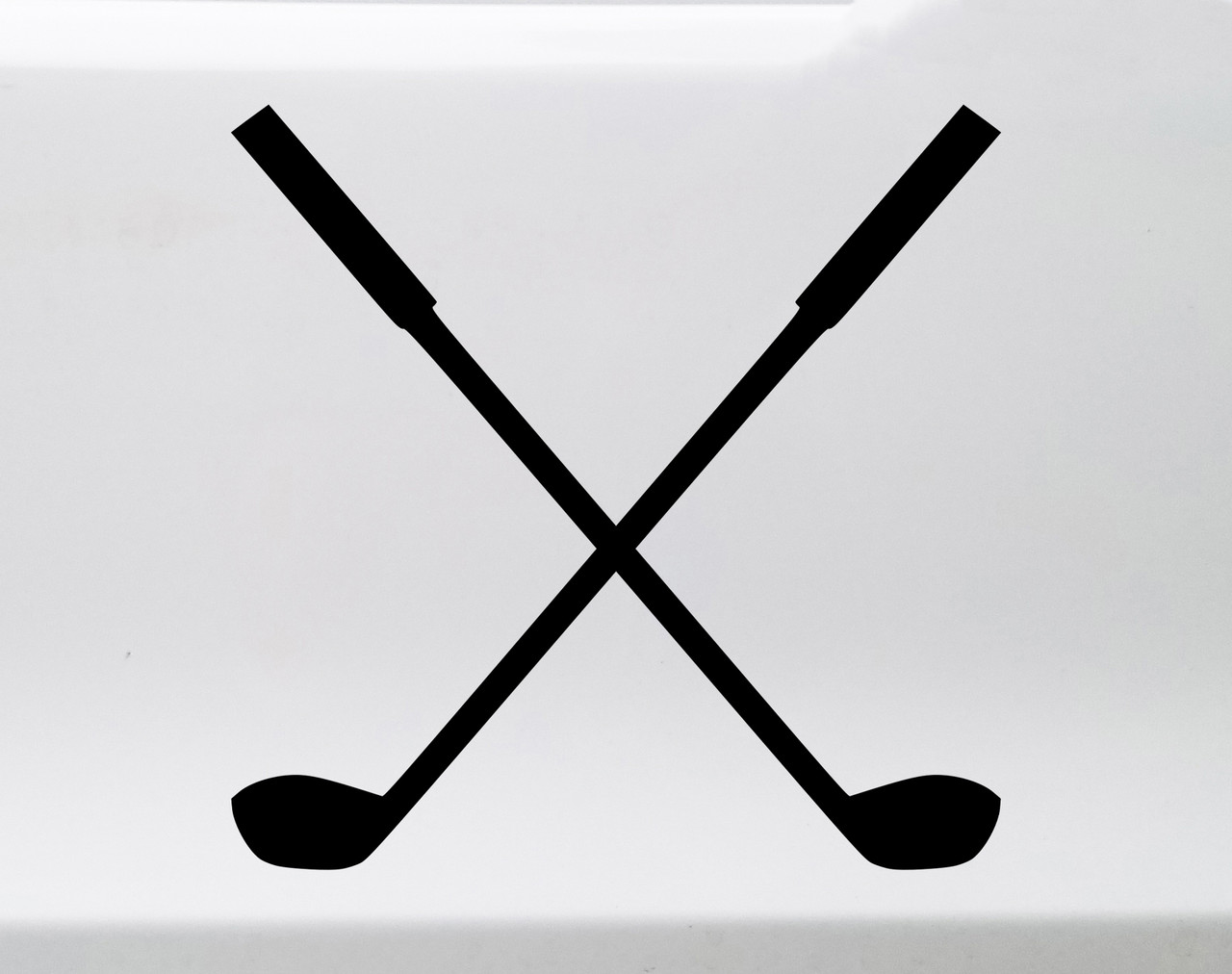 Crossed Golf Clubs Vinyl Decal - Drivers Course - Die Cut Sticker
