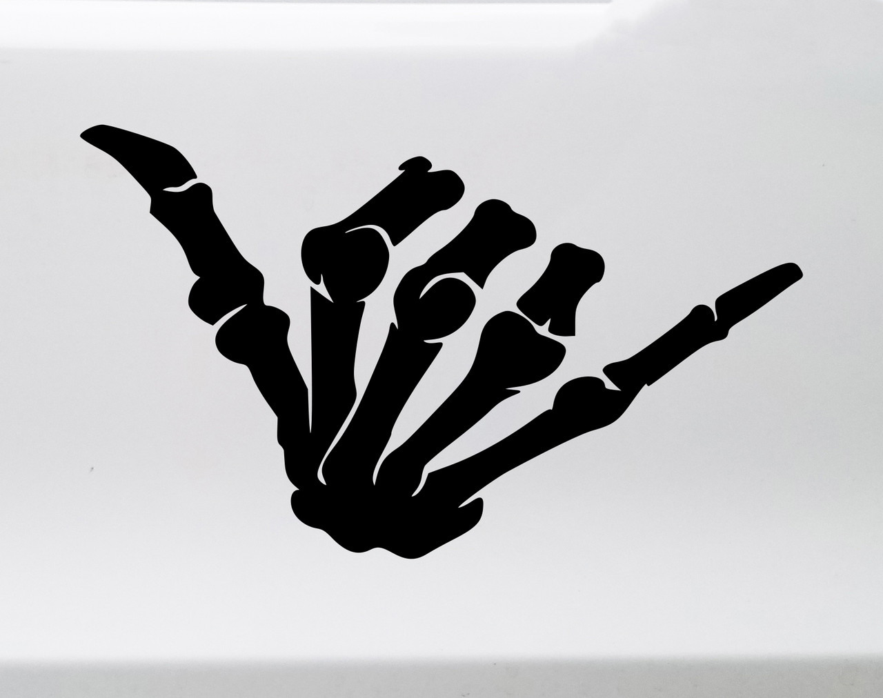 Shaka Sign Skeleton Hand Vinyl Decal - Hang Loose - Die Cut Sticker