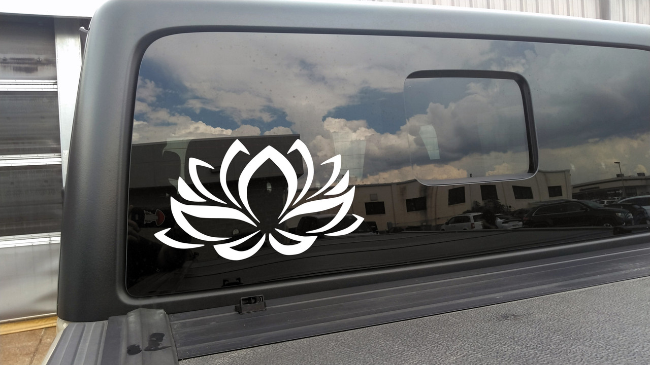 Lotus Flower Vinyl Decal V3 - Yoga Enlightenment Purity Rebirth - Die Cut Sticker
