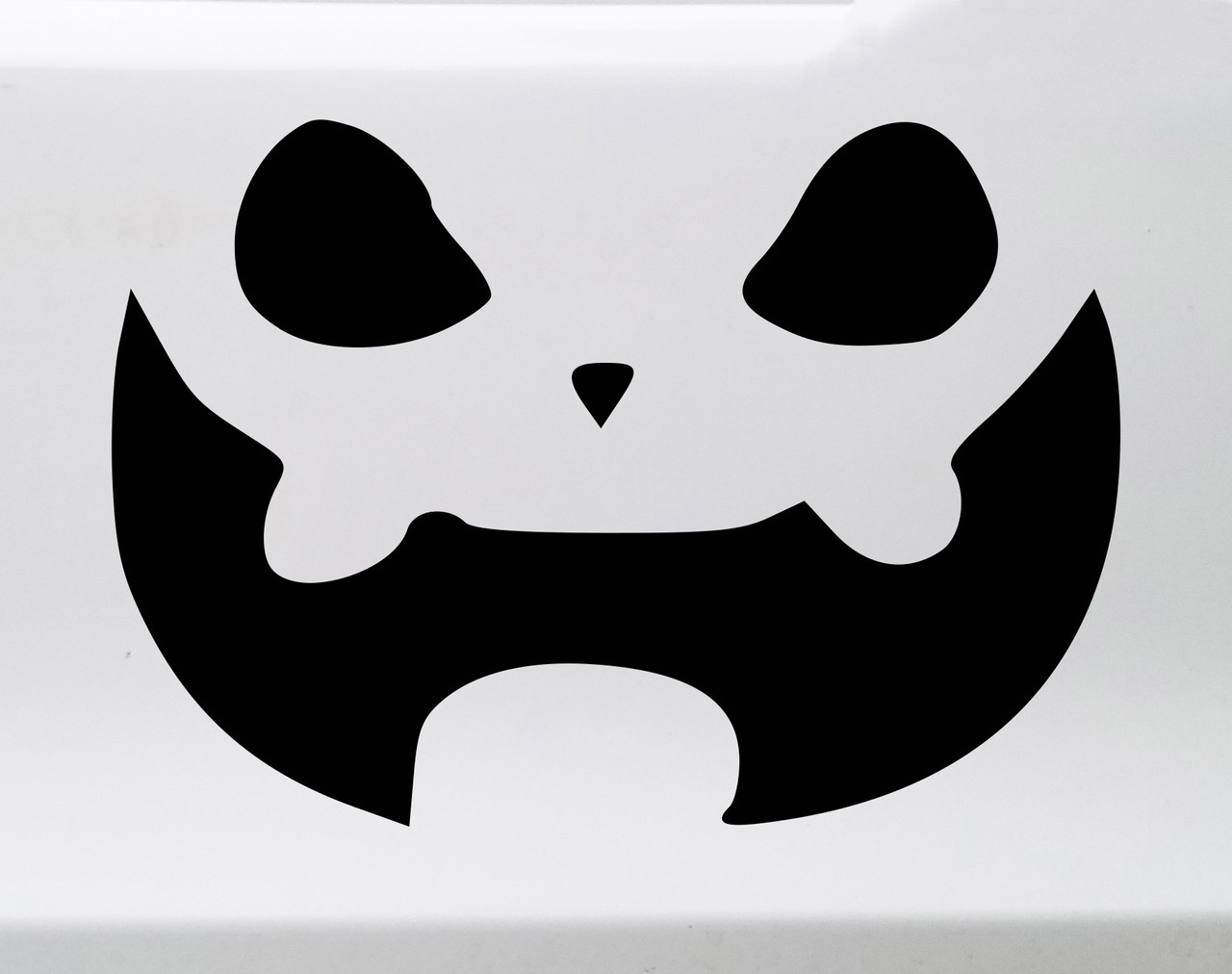 Pumpkin face vinyl decal