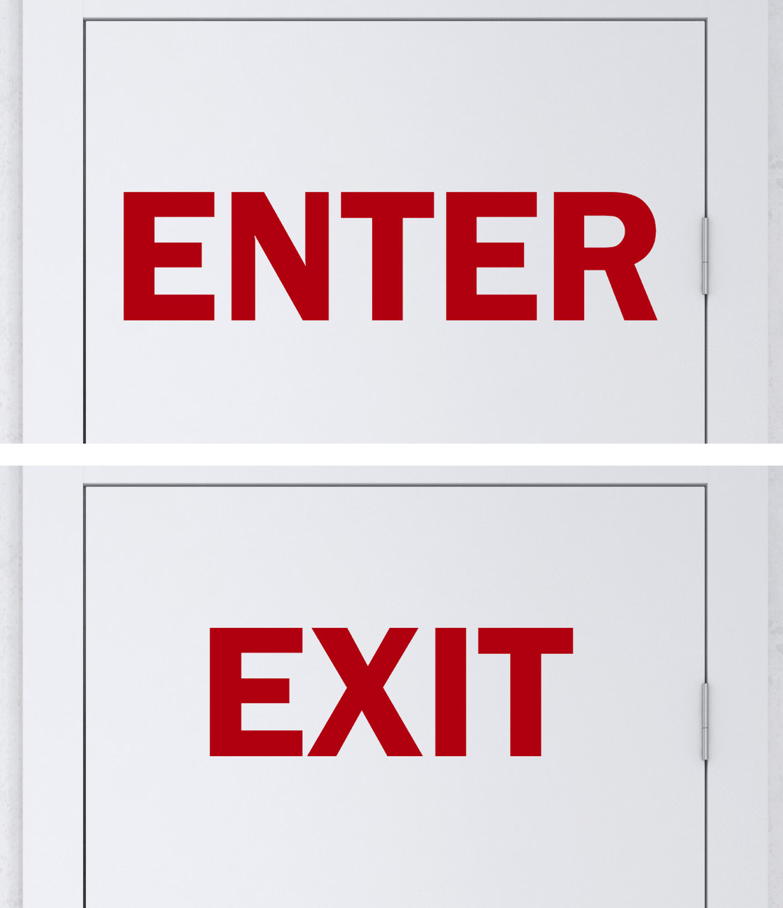 Enter Exit Vinyl Decals - Office Business Entrance Ingress Egress Door Signs - Die Cut Stickers
