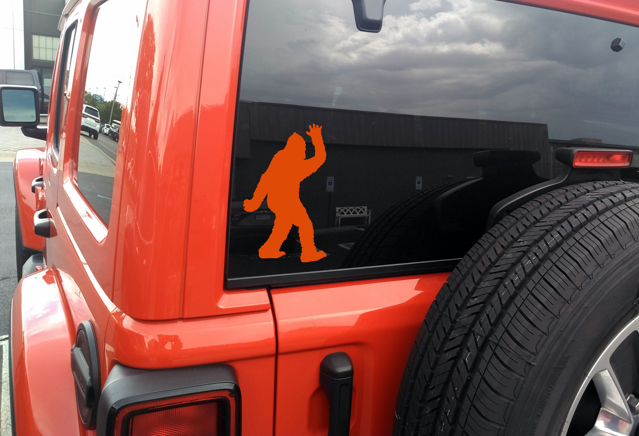 Bigfoot Waving Vinyl Decal - Sasquatch PNW - Die Cut Sticker
