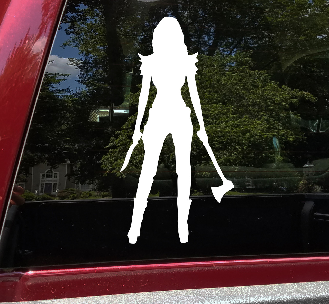 Viking Barbarian Woman Vinyl Decal - Maiden Valkyrie Female Norse - Die Cut Sticker
