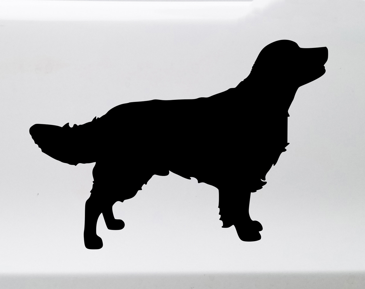 sitting golden retriever silhouette