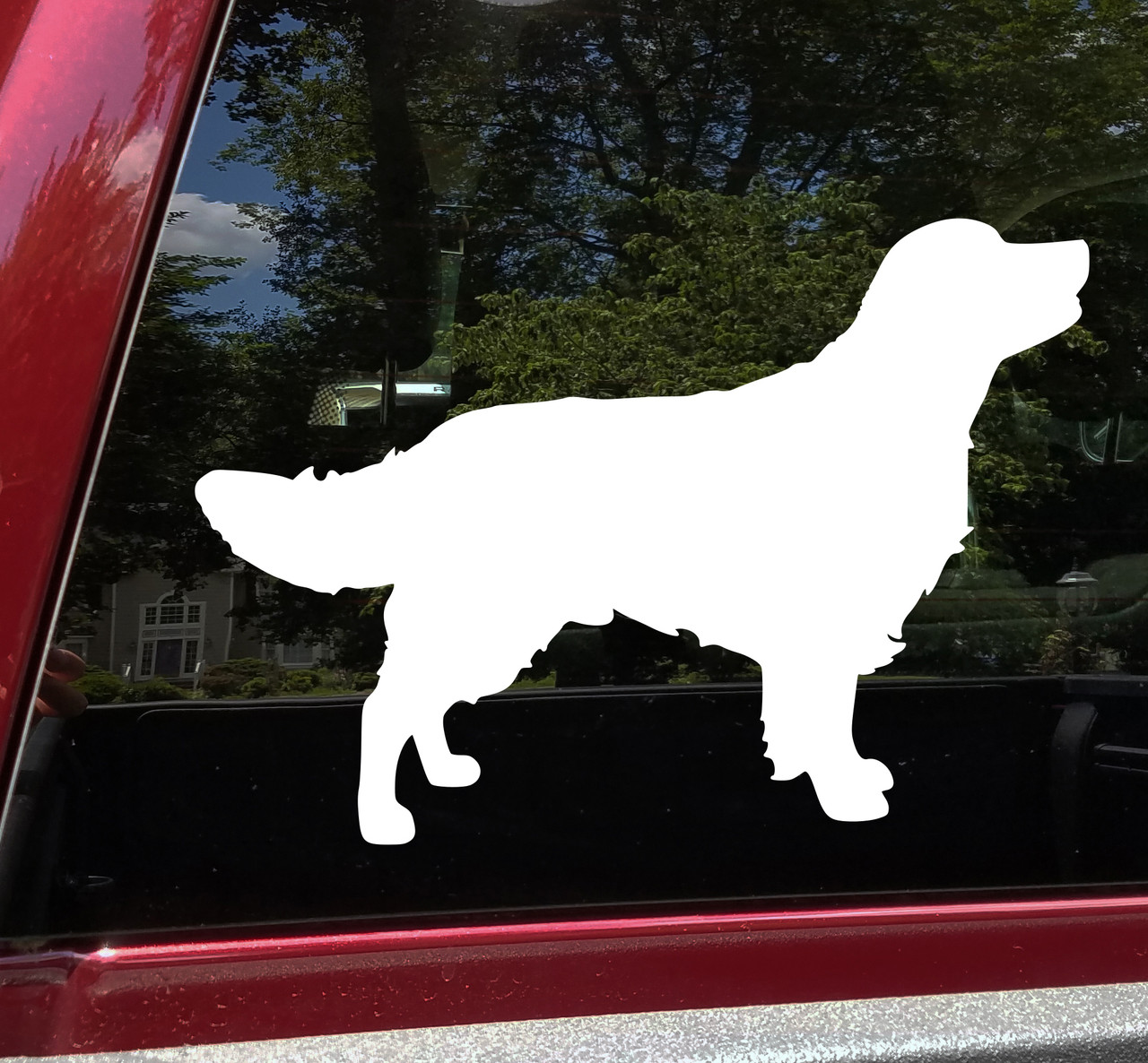 Golden Retriever dog breed silhouette vinyl decal sticker for car truck SUV camper and RV windows