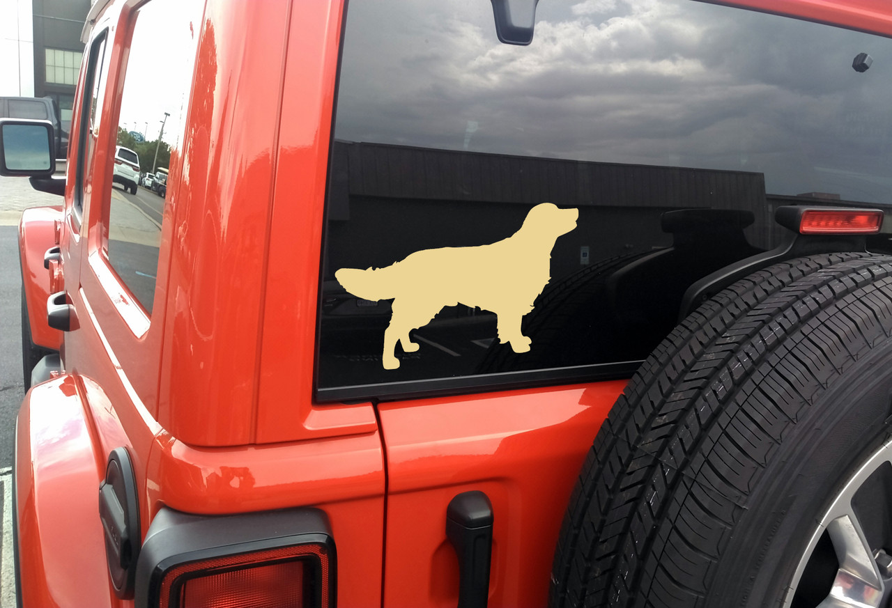 Golden Retriever Vinyl Decal V2 - Dog Puppy Adopt Rescue - Die Cut Sticker