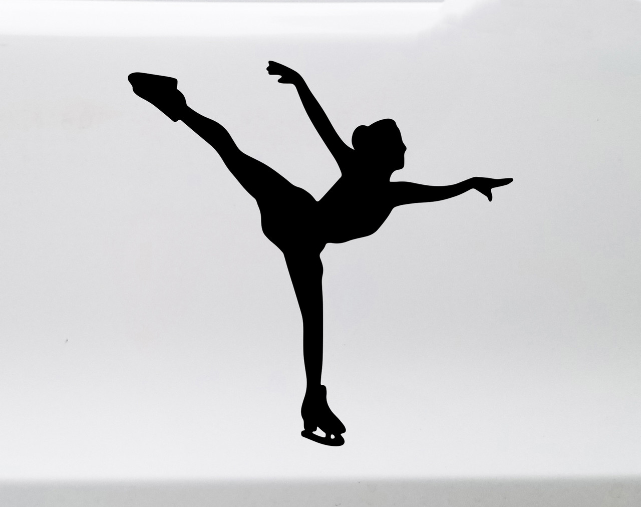 Ice Figure Skater Vinyl Decal V1 - Spiral Artistic Skating Sport - Die Cut Sticker
