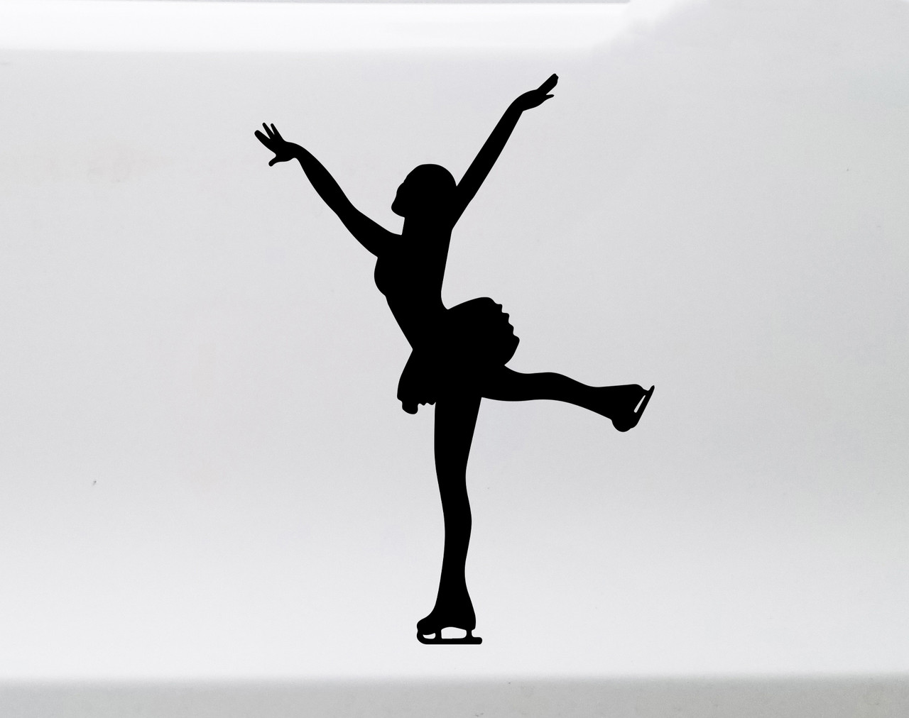 Ice Figure Skater Vinyl Decal V4 - Spin Artistic Skating Sport - Die Cut Sticker