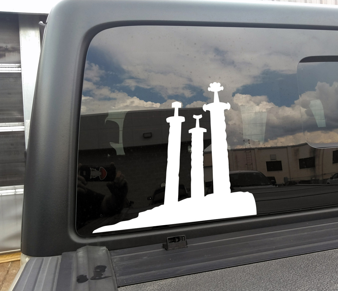 Swords in Rock Sverd I Fjell Vinyl Decal - Norway Viking Monument - Die Cut Sticker