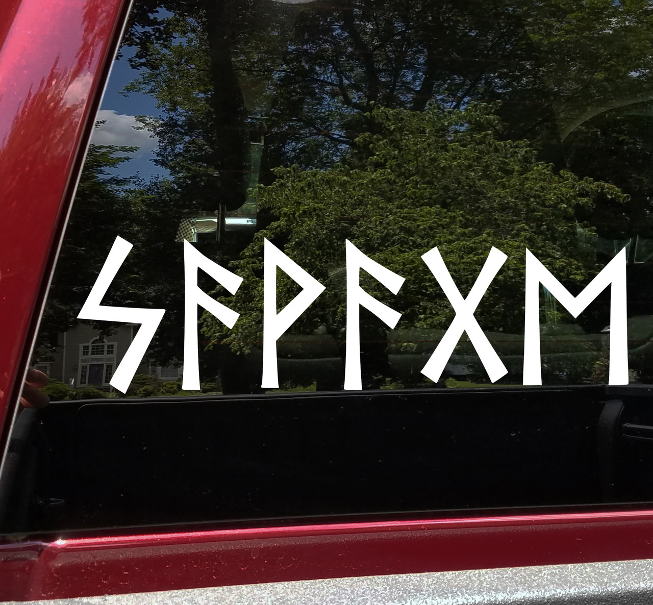 Savage in Elder Futhark Vinyl Decal - Viking Norse Mythology Heathen - Die Cut Sticker