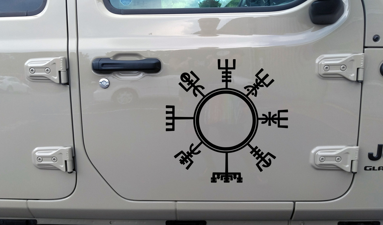 Viking Compass V11 Vinly Decal - Vegvisir Nordic Norse Valhalla - Die Cut Sticker