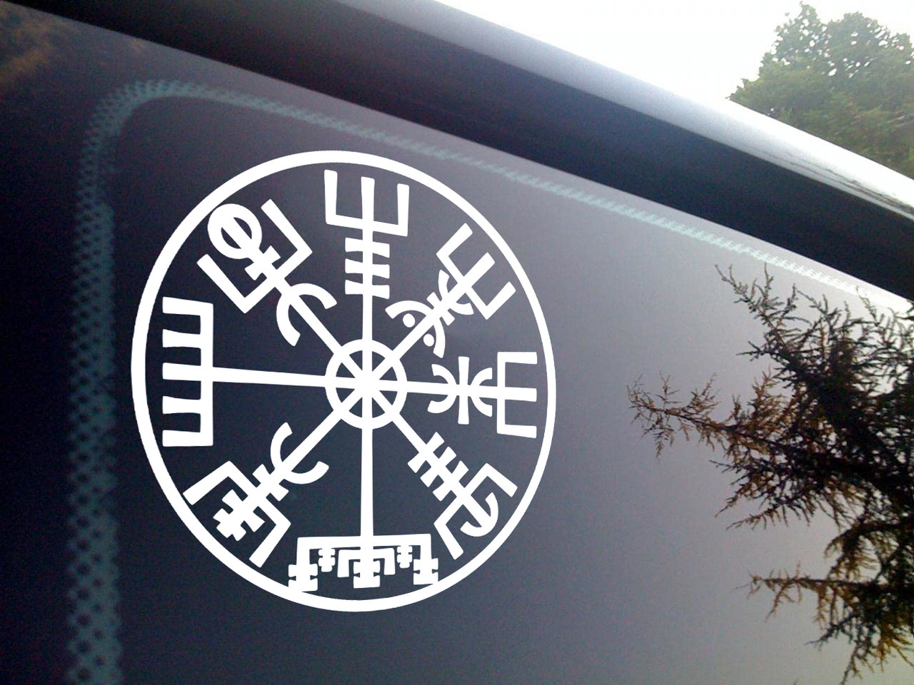 Viking Compass V12 Vinly Decal - Vegvisir Nordic Norse Valhalla - Die Cut Sticker