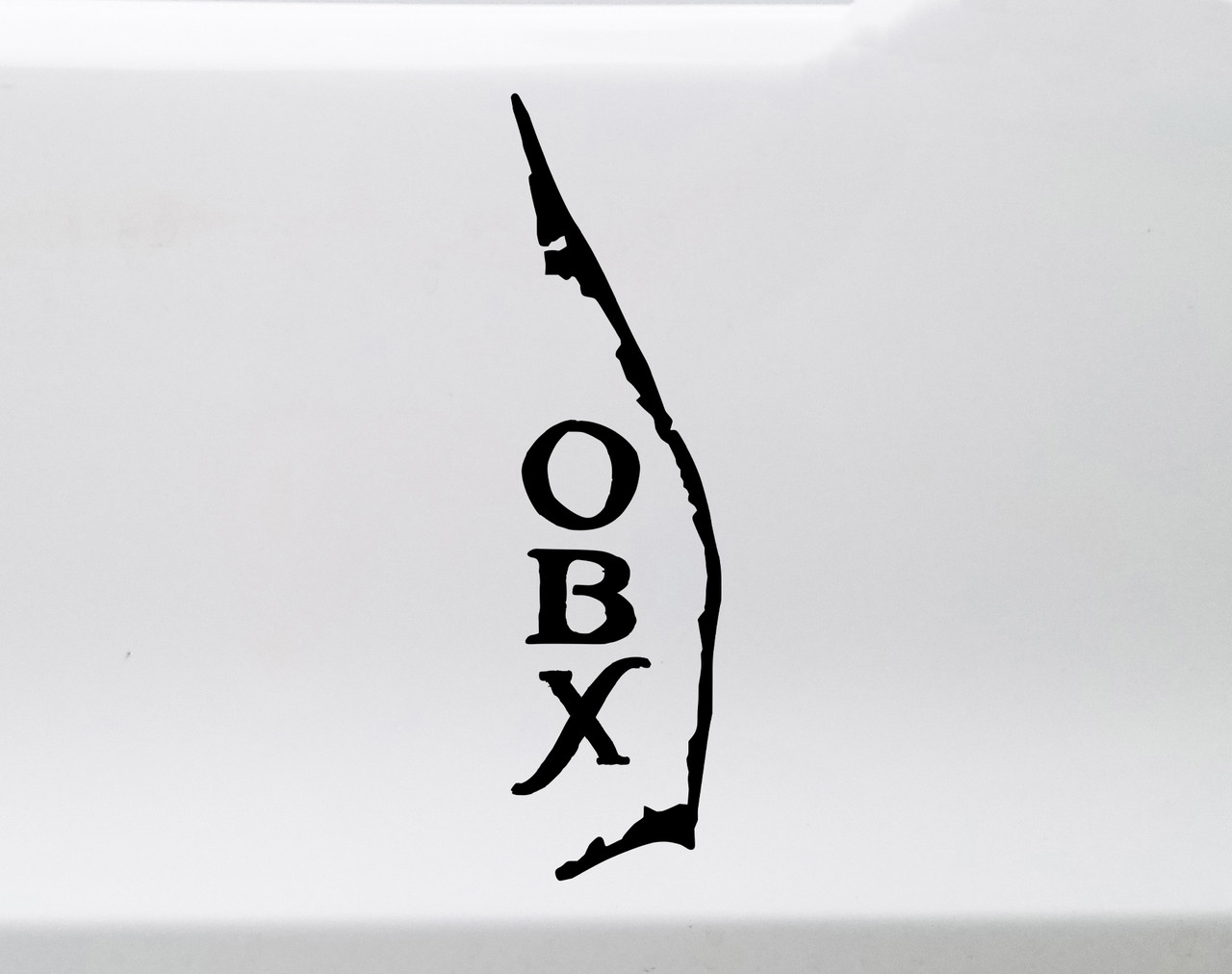 Outer Banks OBX Map Vinyl Decal V2 - Duck Corolla Hatteras NC - Die Cut Sticker