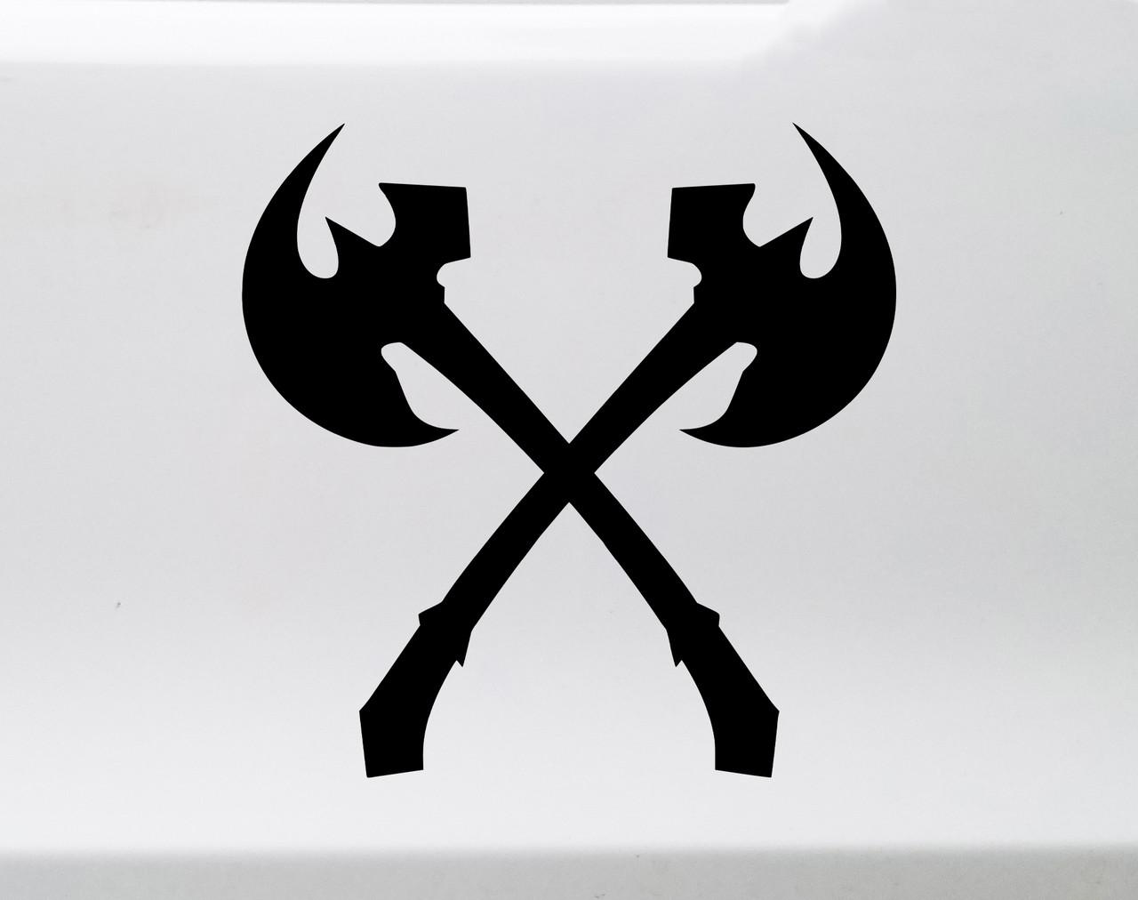 Crossed Battle Axes Viking V2 Vinyl Decal - Norse Warrior Berserk Heathen - Die Cut Sticker