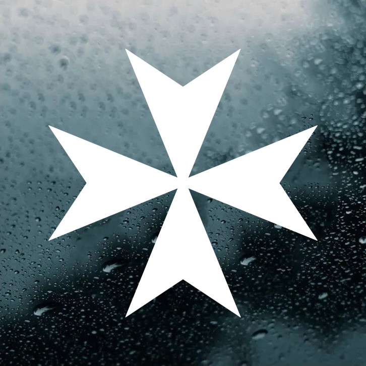 Maltese Cross firefighter fire rescue vinyl decal emblem