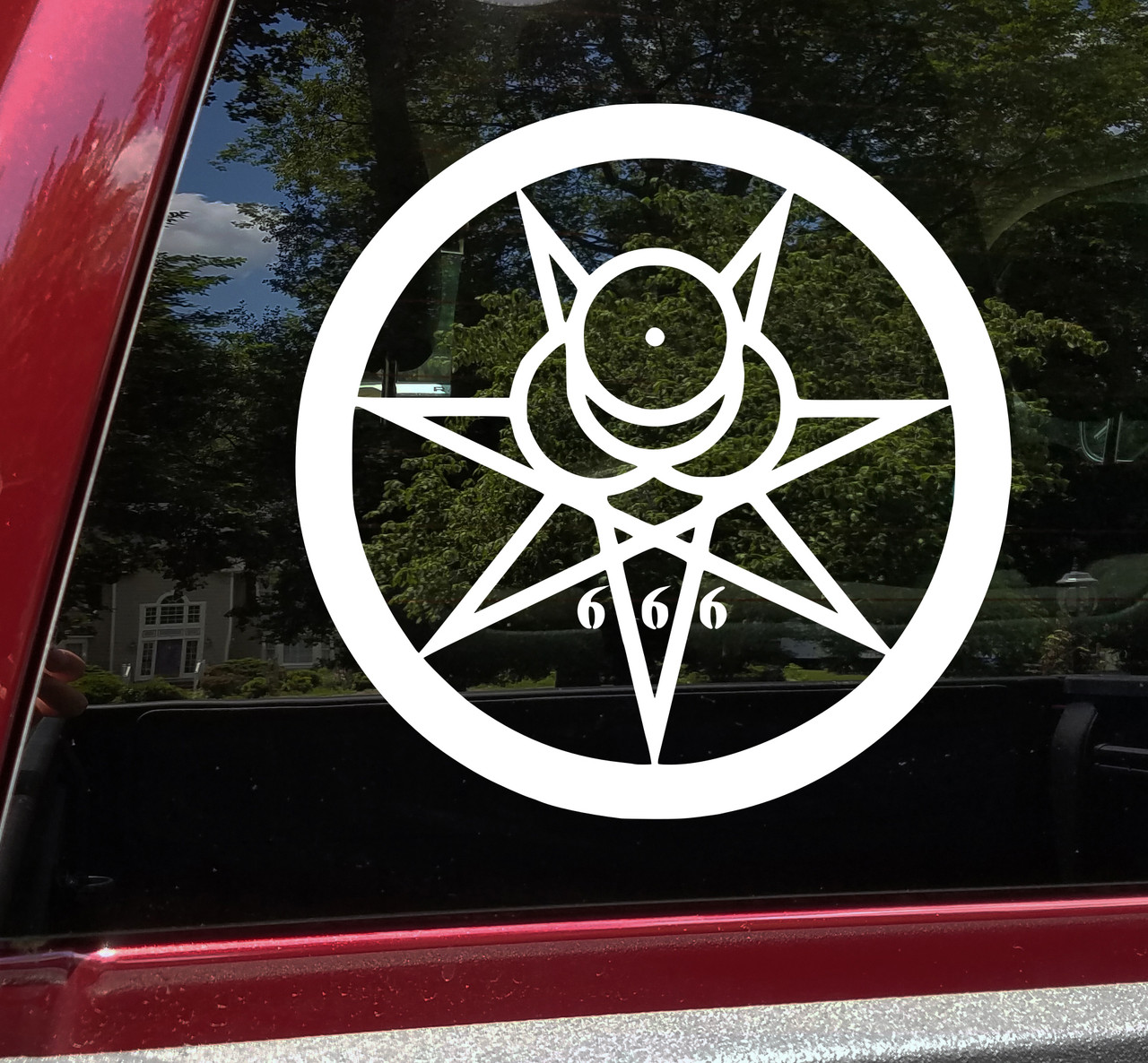 Mark of the Beast Thelema Vinyl Decal - 666 Therion Esoteric - Die Cut Sticker