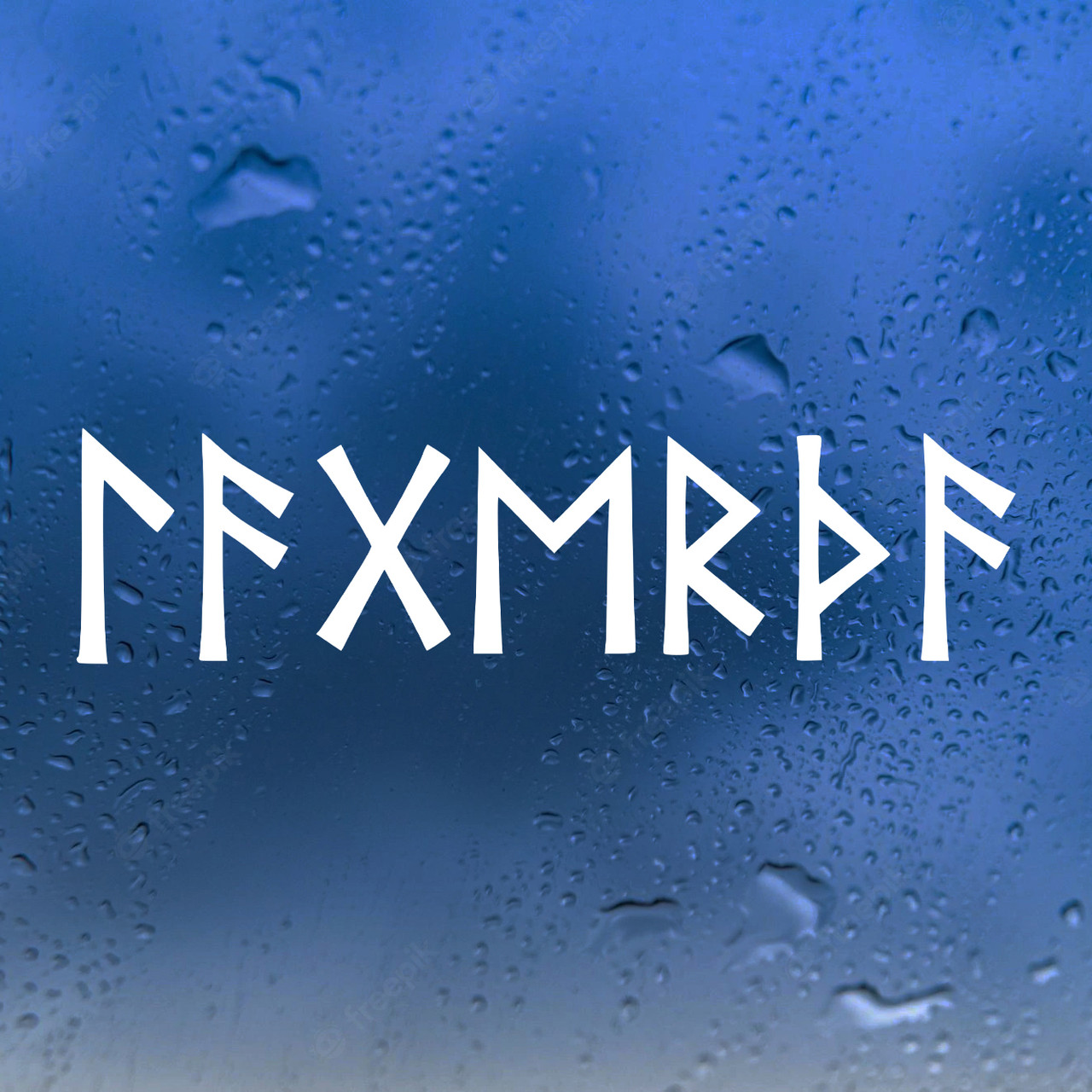 Lagertha in Runes Vinyl Decal - Viking Norse Futhark Shieldmaiden - Die Cut Sticker