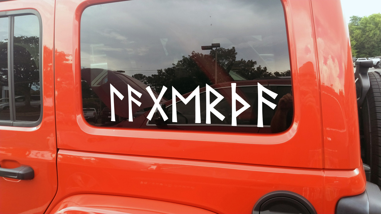Heathen n Norse Runes Vnyl Decal - Nordc Vkng Futhark - De Cut