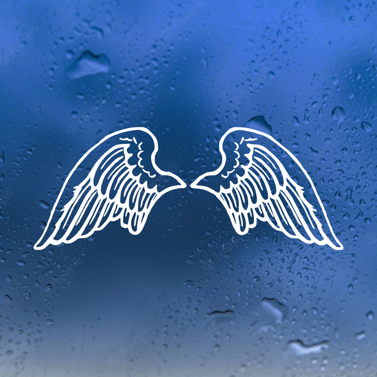 Angel Wings Vinyl Decal V3 | Custom Wing Stickers | Die Cut Sticker