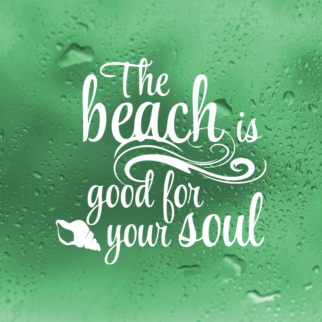 The Beach Is Good For Your Soul Vinyl Decal | Beach House Wall Decor | Die Cut Sticker
