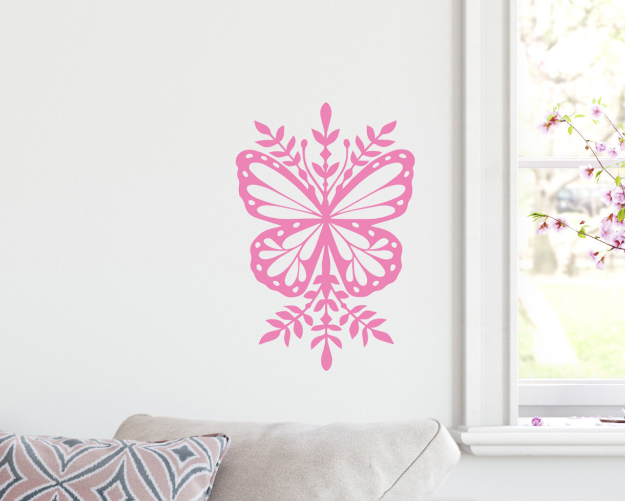 Butterfly Vines Vinyl Decal | Whimsical Garden Cottagecore | Die Cut Sticker