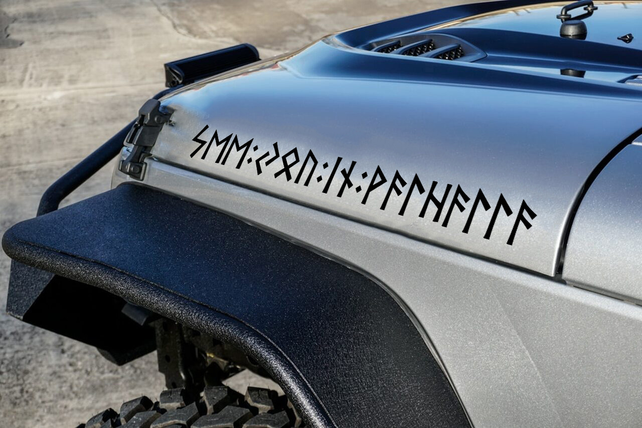 See You in Valhalla in Elder Futhark V1 Vinyl Decal | Runes Viking