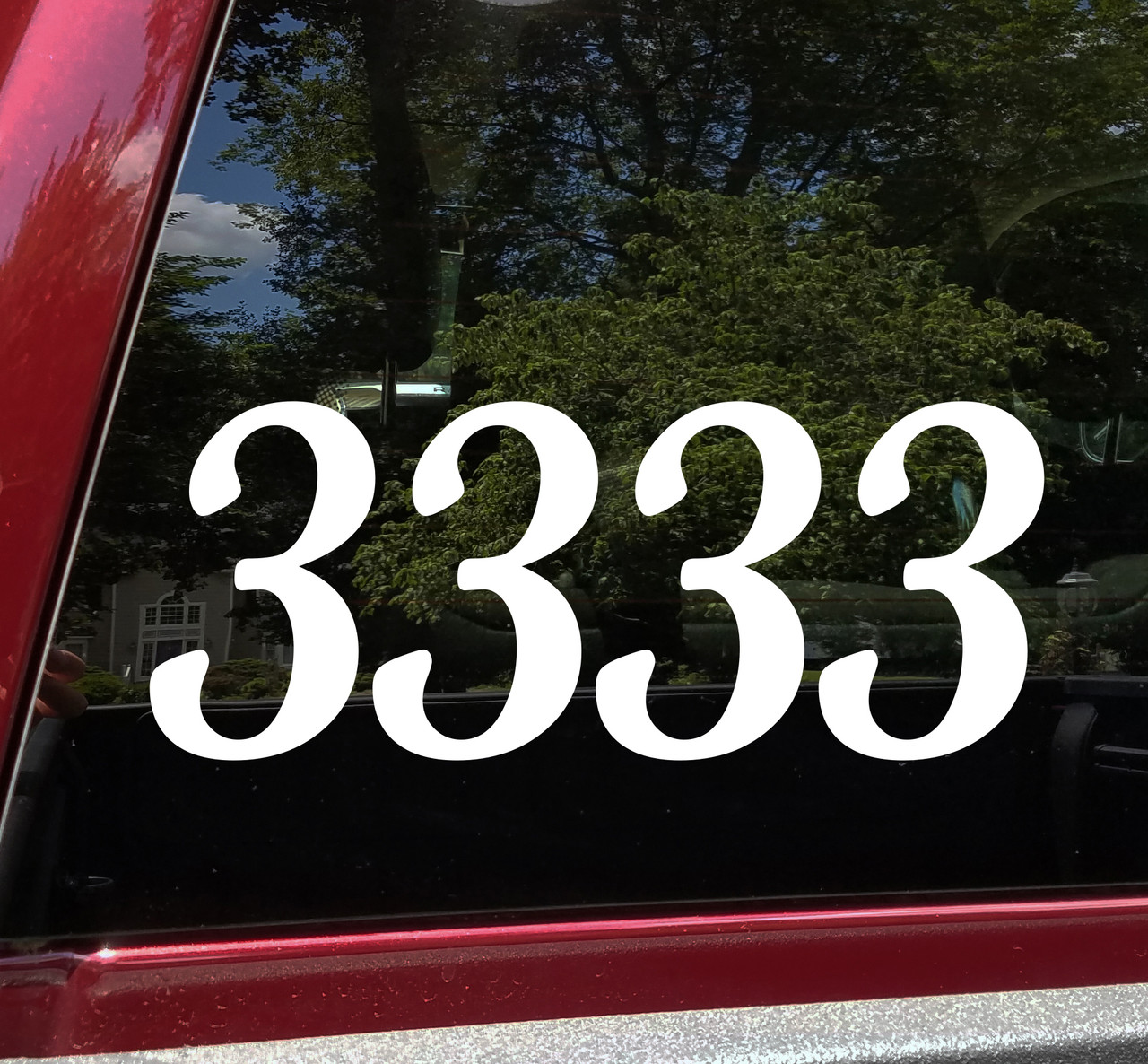 3333 Angel Number Vinyl Decal | Support Encouragement Numerology | Die Cut Sticker