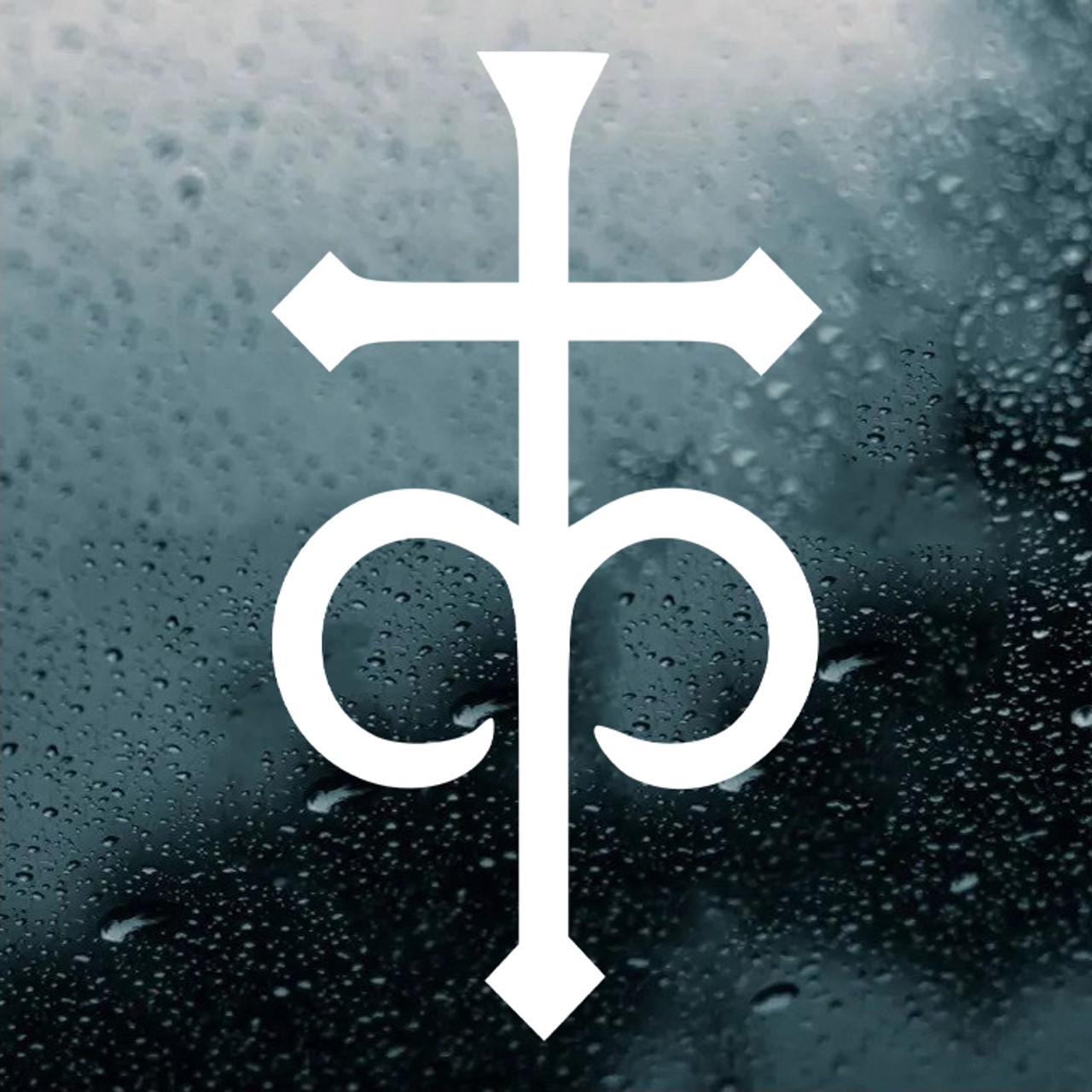Leviathan Cross Vinyl Decal V4 | Alchemy Occult Mystical Brimstone | Die Cut Sticker Leviathan Cross Vinyl Decal V4 | Alchemy Occult Mystical Brimstone | Die Cut Sticker