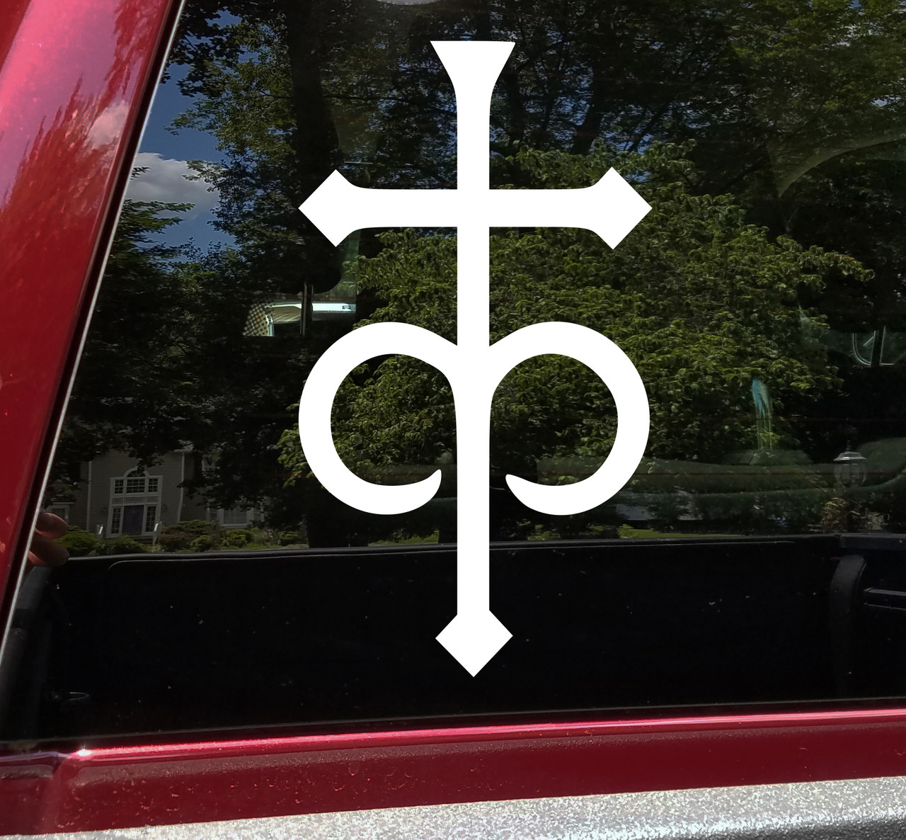 Leviathan Cross Vinyl Decal V4 | Alchemy Occult Mystical Brimstone | Die Cut Sticker Leviathan Cross Vinyl Decal V4 | Alchemy Occult Mystical Brimstone | Die Cut Sticker