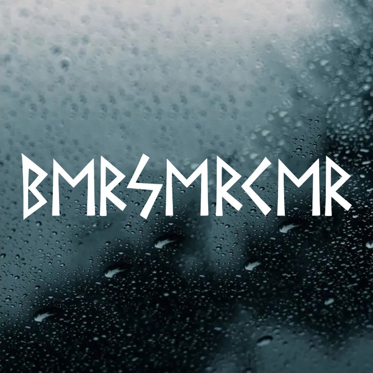 Berserker in Viking runes Norse vinyl decal