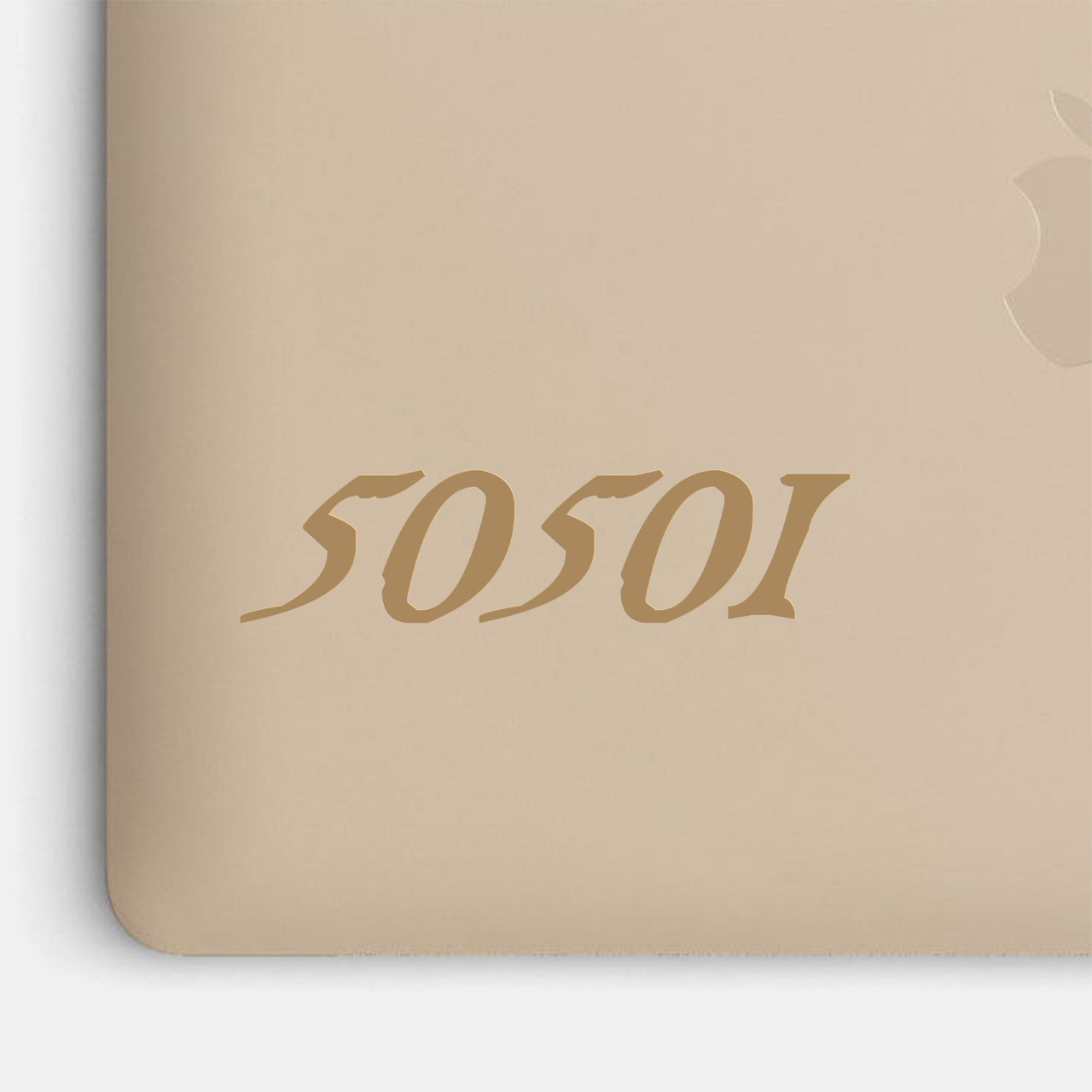 50501 vinyl decal featuring bold civic protest symbol in minimalist typography, waterproof and durable for car, laptop, or wall use

