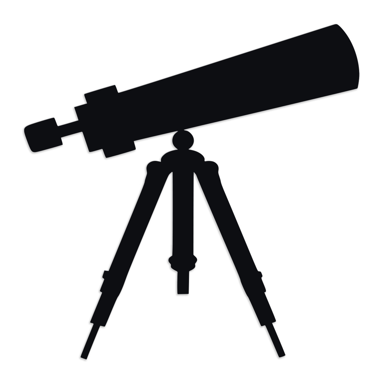 Telescope on tripod vinyl decal in custom sizes and 20 colors for astronomy lovers

