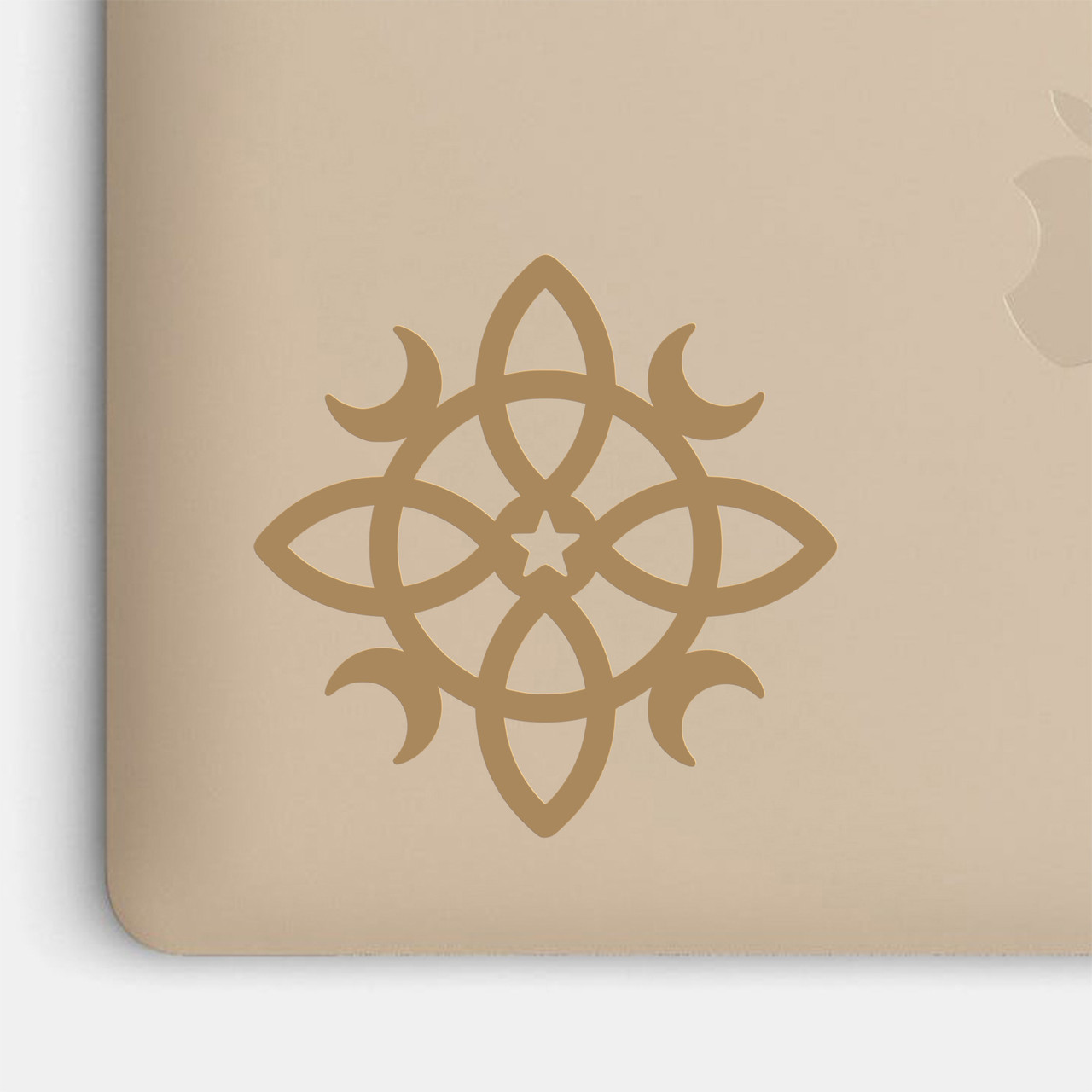 Witches Knot V2 with Crescent Moons and Star Vinyl Decal – Celtic Pagan Symbol