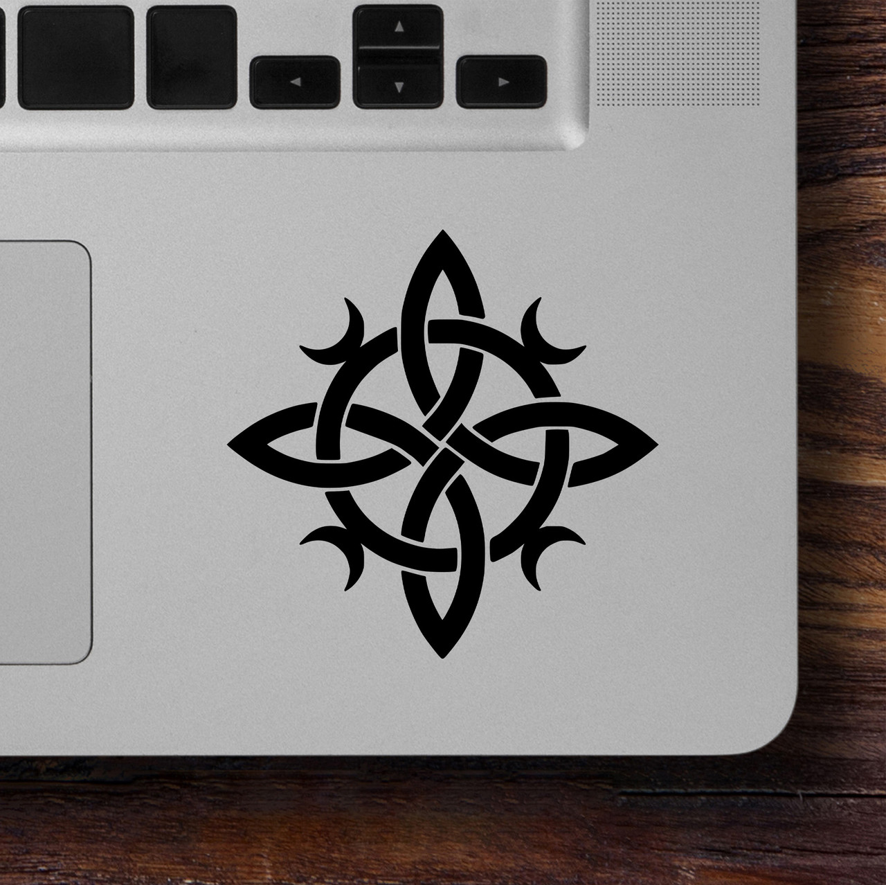 Witches Knot V3 with Crescent Moons vinyl decal – Celtic Pagan Witchcraft protection symbol