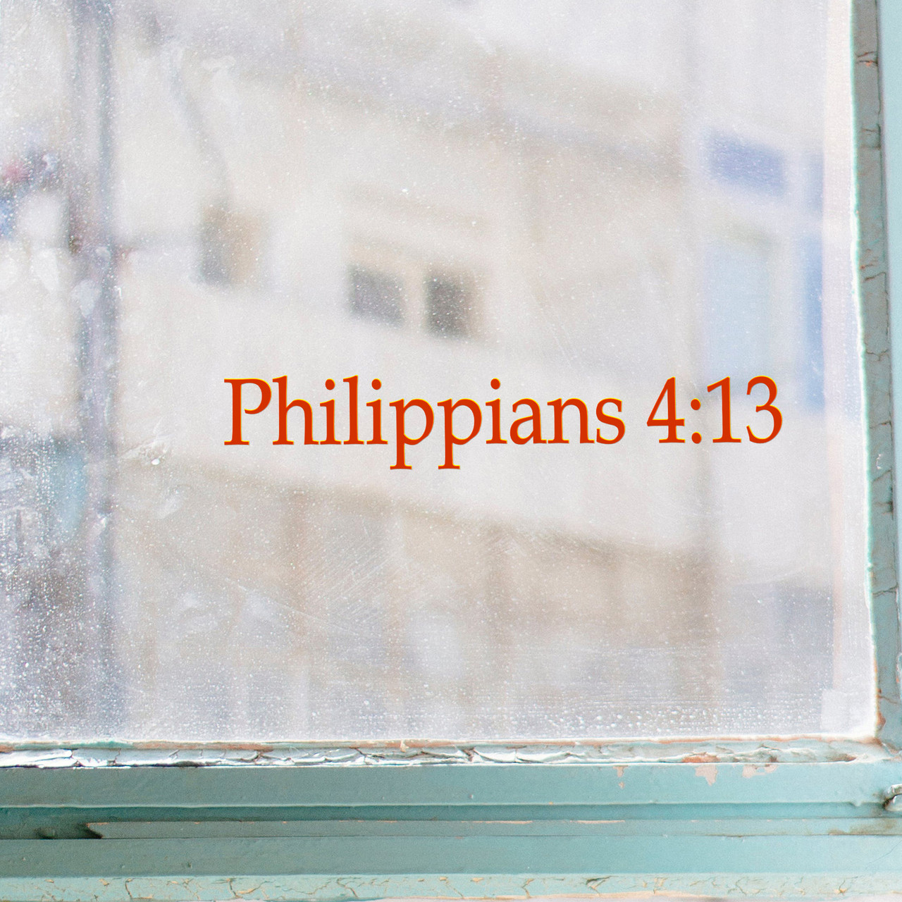 Philippians 4 13 Vinyl Decal Sticker – Bible Book Chapter Verse Reference – Christian Scripture Wall & Car Sticker