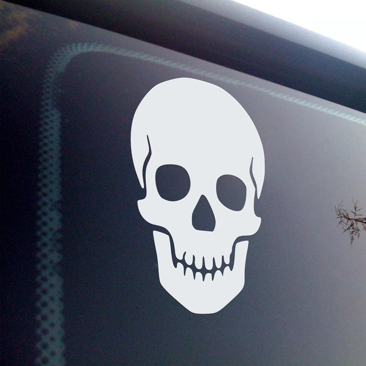 Skull V2 Vinyl Decal Sticker – Gothic Horror Biker Skull Art – Car Window Laptop Wall Graphic