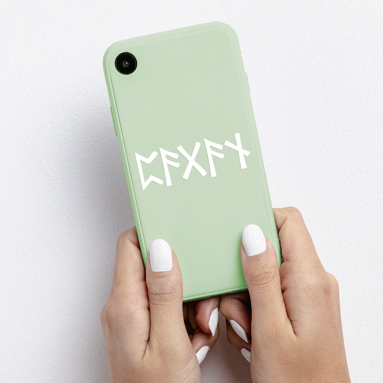 Pagan in Futhark runes vinyl decal – Norse Viking Celtic pagan spirituality rune symbol