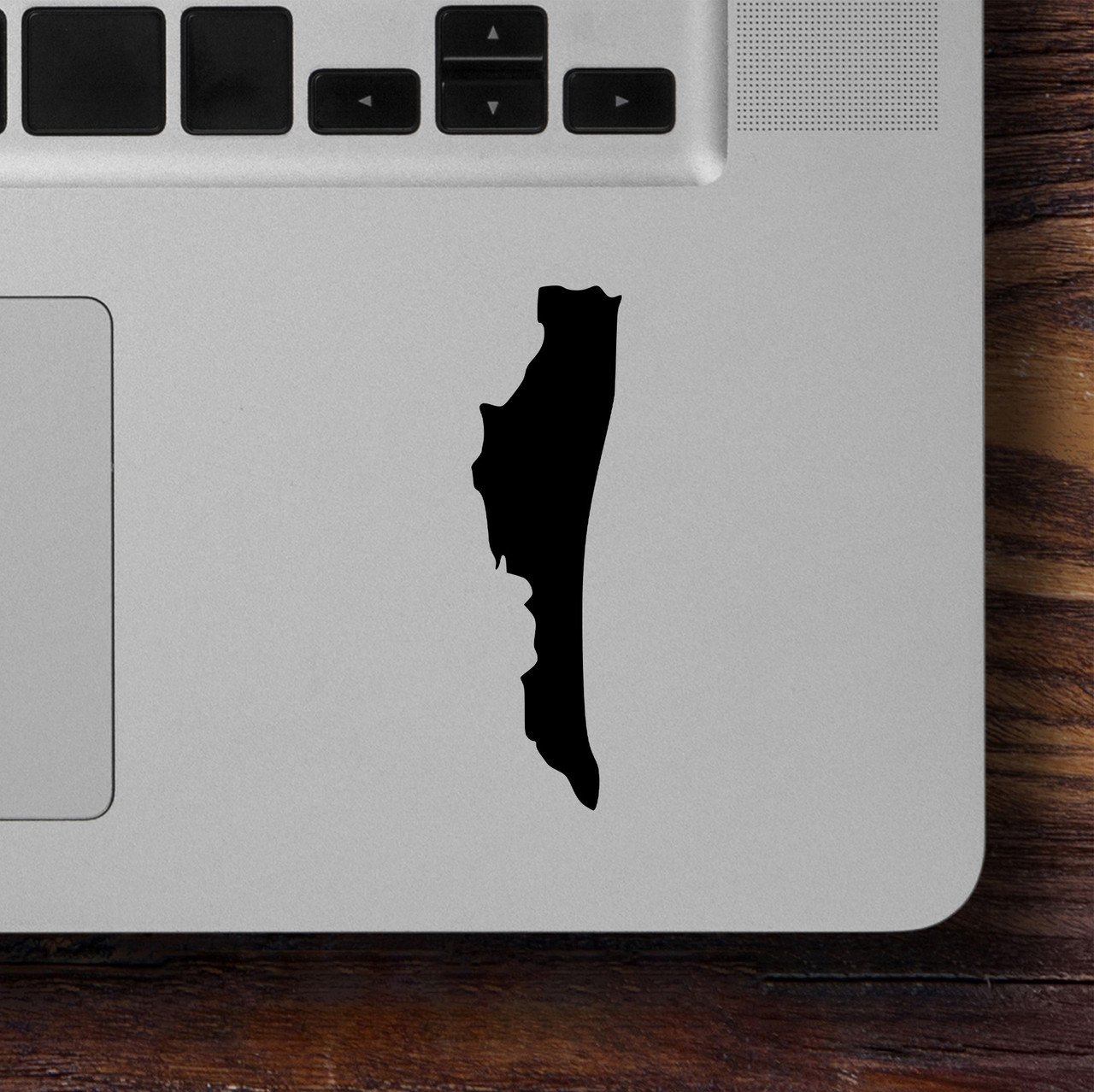 Amelia Island Florida Vinyl Decal – Fernandina Beach Coastal Travel Sticker with painted-on look, available in sizes 1x3.5 up to 10x35 inches