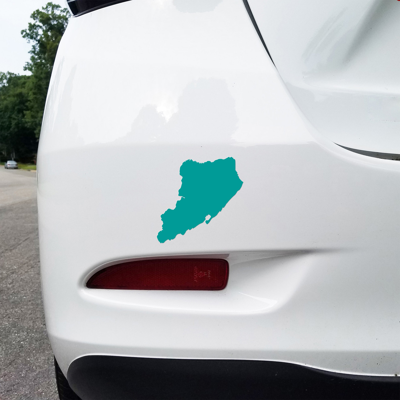 Staten Island outline vinyl decal sticker for car bumper